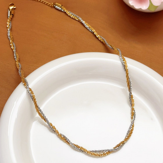 Padlock Clover Statement Necklace in Rose Gold Tone Finish - Gift-Ready Jewelry Piece