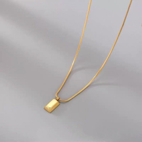 2026 Fashion Two-Tone Wheat Ear Necklace - Lightweight Titanium Steel Clavicle Chain