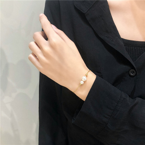 ins Unique Design Baroque Pearl Bracelet for Women, Korean Style, Simple and Personalized, Adjustable, Perfect for Best Friends